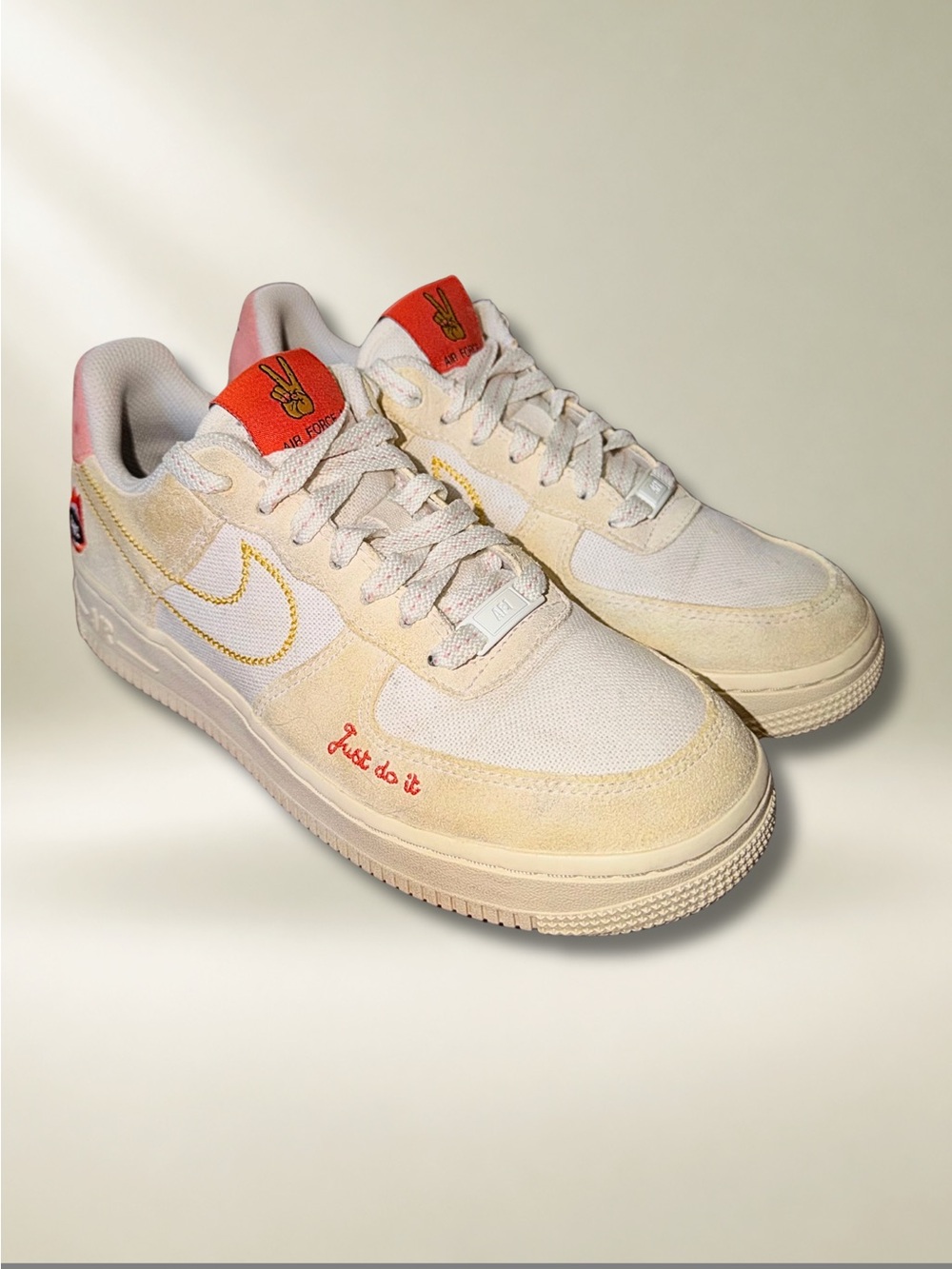 Nike Air Force 1 ’07 LX Peace Love Just Do It Women’s 7 DQ7656-100